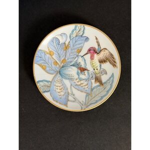 Hutschenreuther Ole Winther Vervian Hummingbird Miniature Plate Germany Cracked